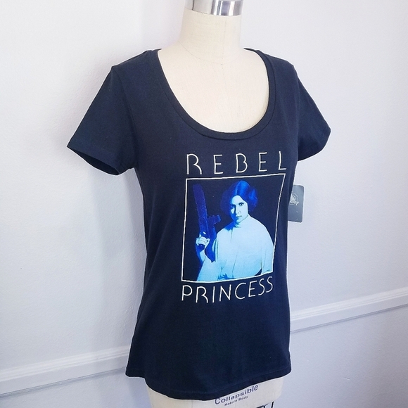 NEW Star Wars | 'Rebel Princess' Princess‎ Leia Graphic Tee M - Picture 1 of 10